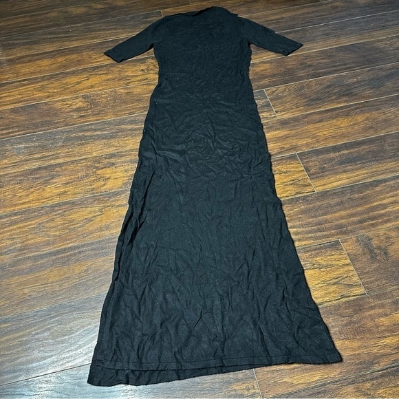 Nyland Black Collared Knit Maxi Dress - Picture 2 of 7